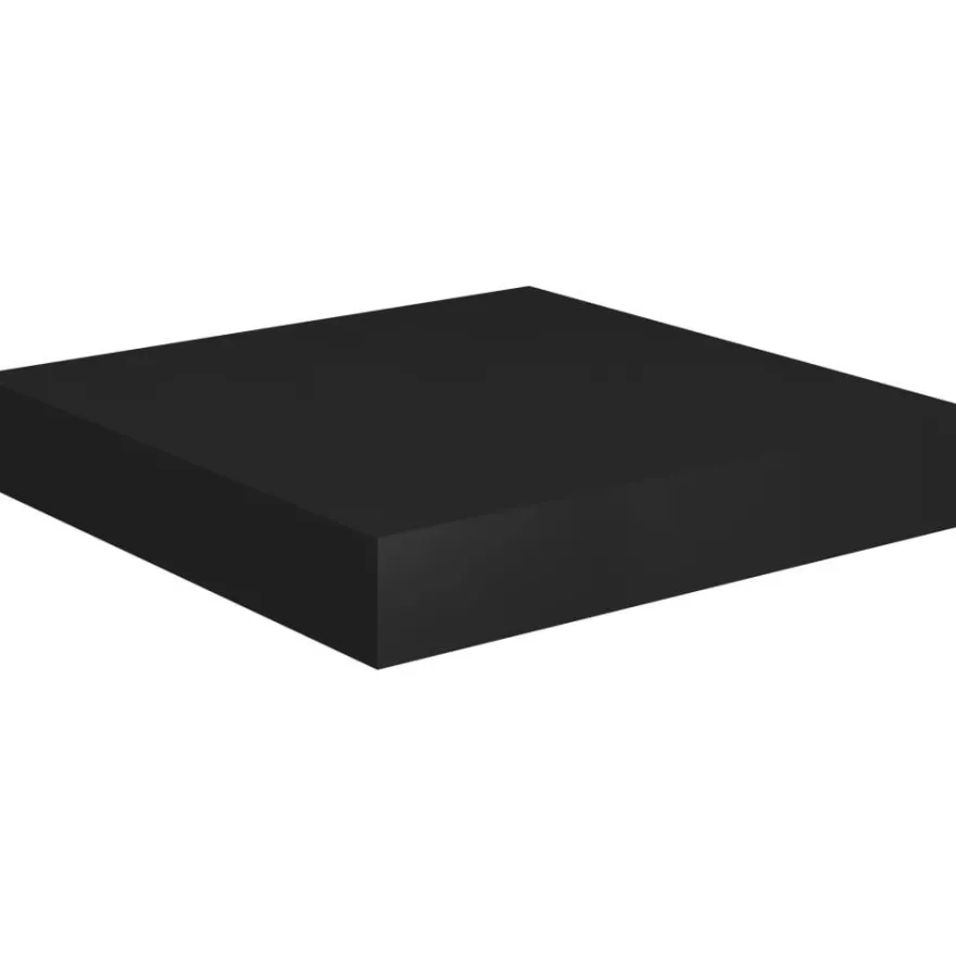 Kelluva seinähylly musta 23x23,5x3,8 cm mdf