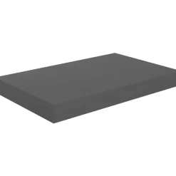 Kelluvat seinähyllyt 2 kpl korkeakiilto harmaa 40x23x3,8 cm