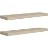 Kelluvat seinähyllyt 2 kpl tammi 90x23,5x3,8 cm mdf