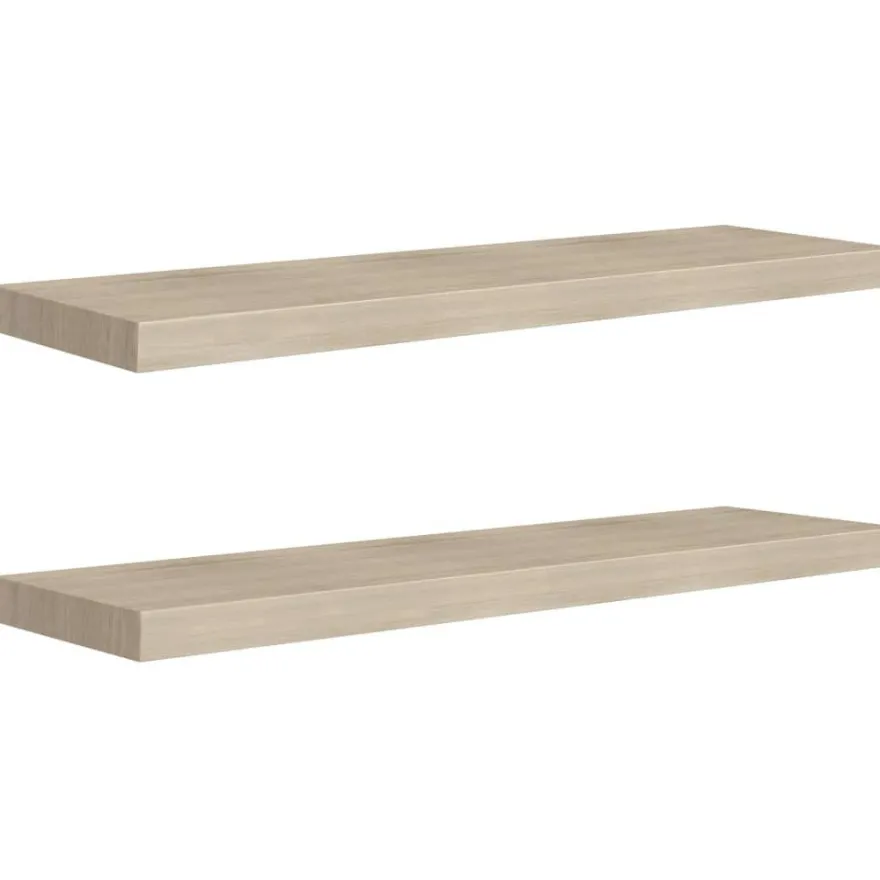 Kelluvat seinähyllyt 2 kpl tammi 90x23,5x3,8 cm mdf