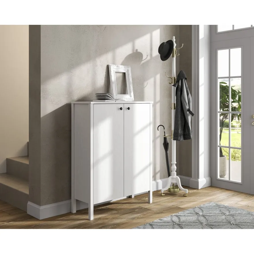 Kenkäkaappi Linento Furniture FRN-20046, valkoinen