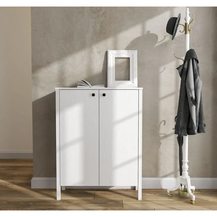 Kenkäkaappi Linento Furniture FRN-20046, valkoinen