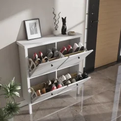 Kenkäkaappi Linento Furniture FRN-10048, valkoinen