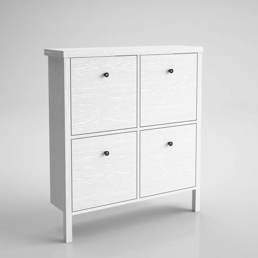 Kenkäkaappi Linento Furniture FRN-10048, valkoinen