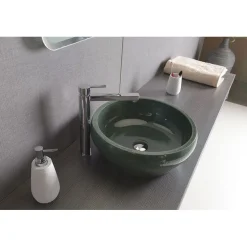 Keraaminen pesuallas Interia Priori, pöytätasolle, kohokuvioitu, vihreä, 420 X 420 X 150 mm