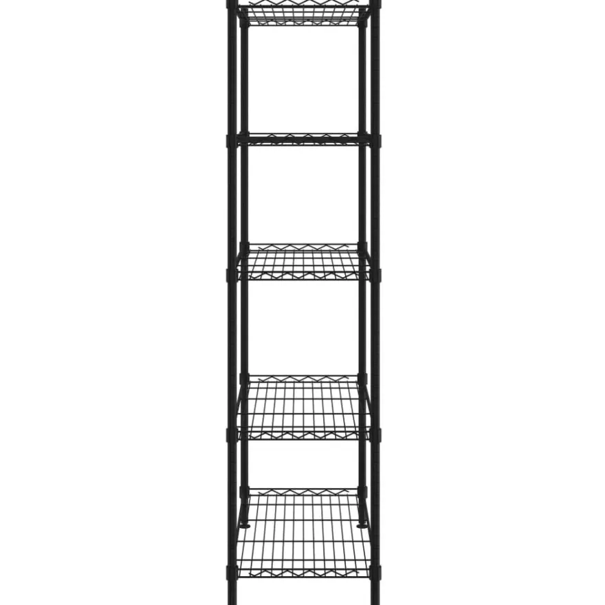 5-kerroksinen varastohylly 90x35x180 cm musta 250 kg