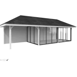 Kesähuone Palmako Bianca Set 218, sis.liukuovet 24,9 m²