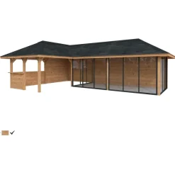 Kesähuone Palmako Bianca Set 221, sis.liukuovet 33,2 m²