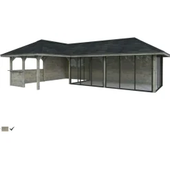 Kesähuone Palmako Bianca Set 221, sis.liukuovet 33,2 m²