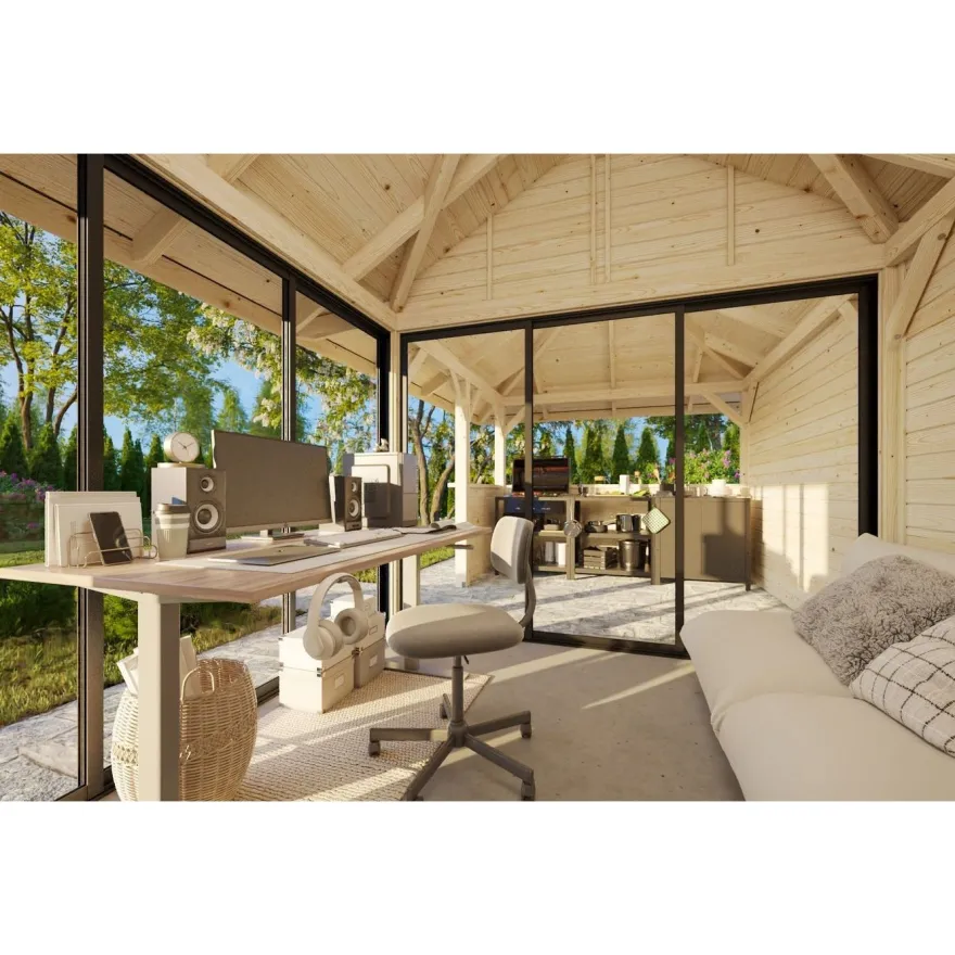 Kesähuone Palmako Bianca Set 207, sis.liukuovet 16,6 m²