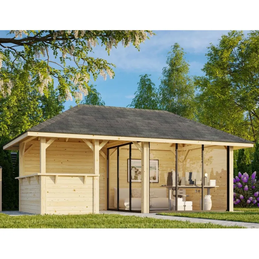 Kesähuone Palmako Bianca Set 207, sis.liukuovet 16,6 m²