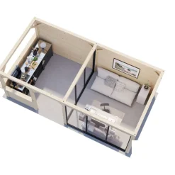 Kesähuone Palmako Bianca Set 207, sis.liukuovet 16,6 m²