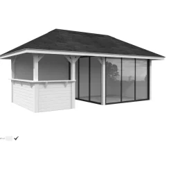 Kesähuone Palmako Bianca Set 207, sis.liukuovet 16,6 m²