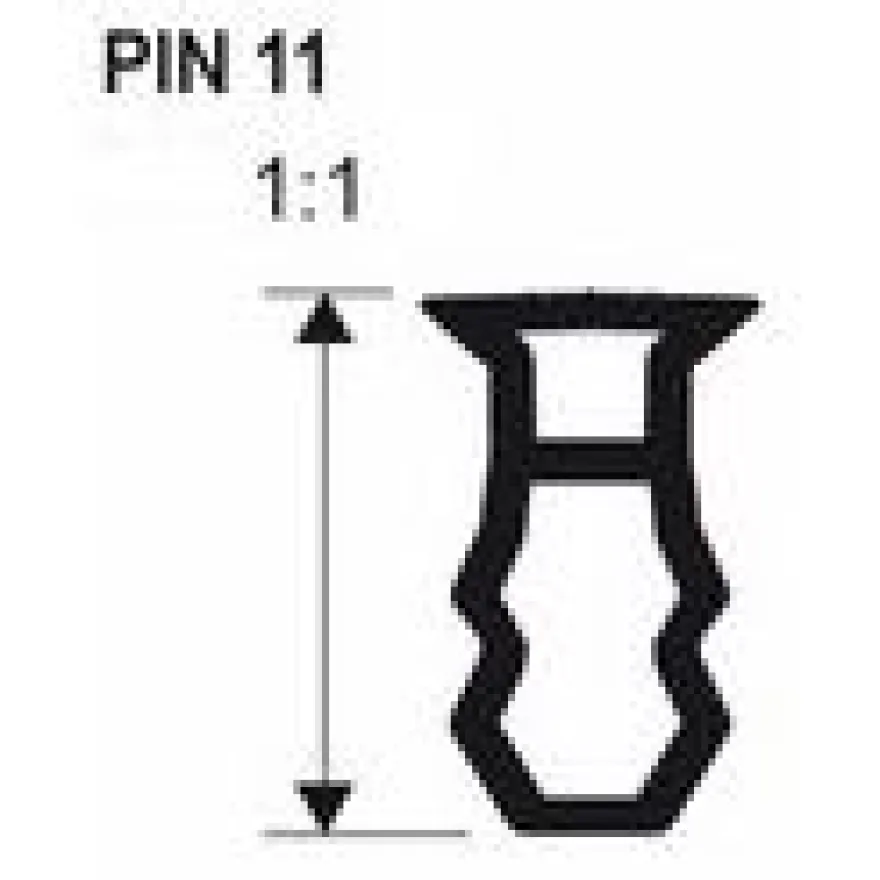 Kiinnitysinsertti Progress Profiles PIN 11, 2,7m, 11-14 mm, pvc