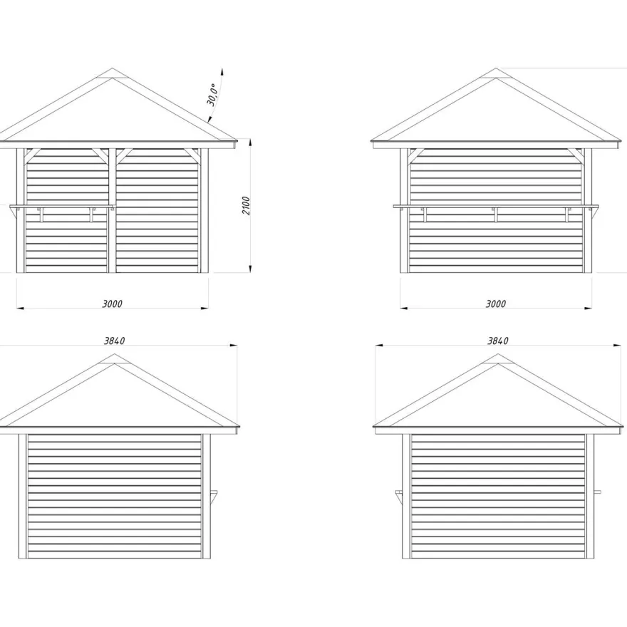 Kioski Palmako Bianca Set 103, 8,3 m²