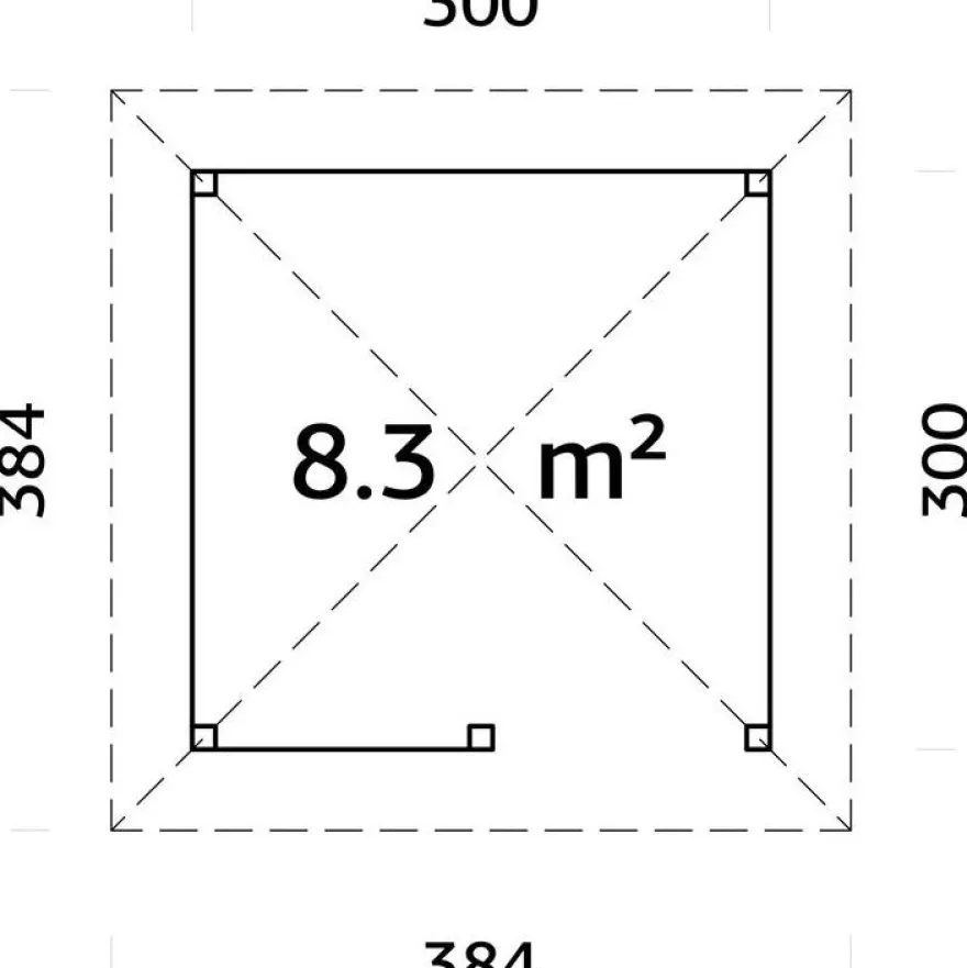 Kioski Palmako Bianca Set 103, 8,3 m²