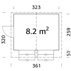 Kioski Palmako Stella, 8,2m² EL16-3226