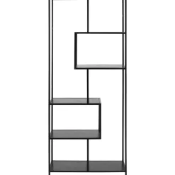 Kirjahylly Home4You SEAFORD 77x35xK185 cm, musta