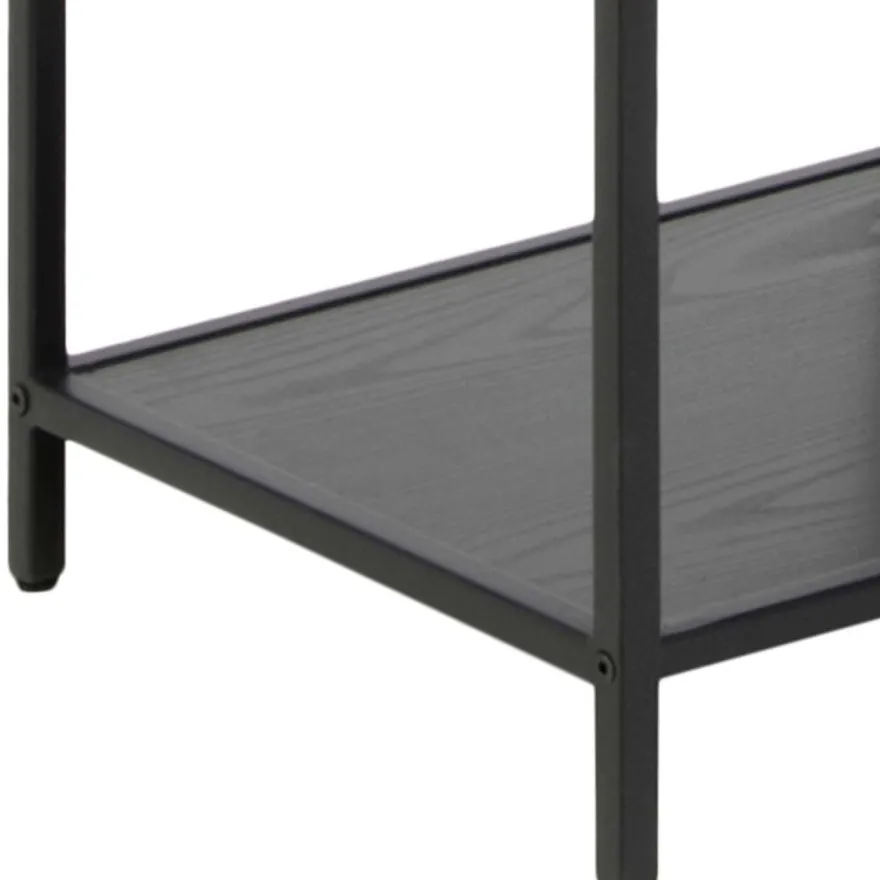 Kirjahylly Home4You SEAFORD 77x35xK185 cm, musta