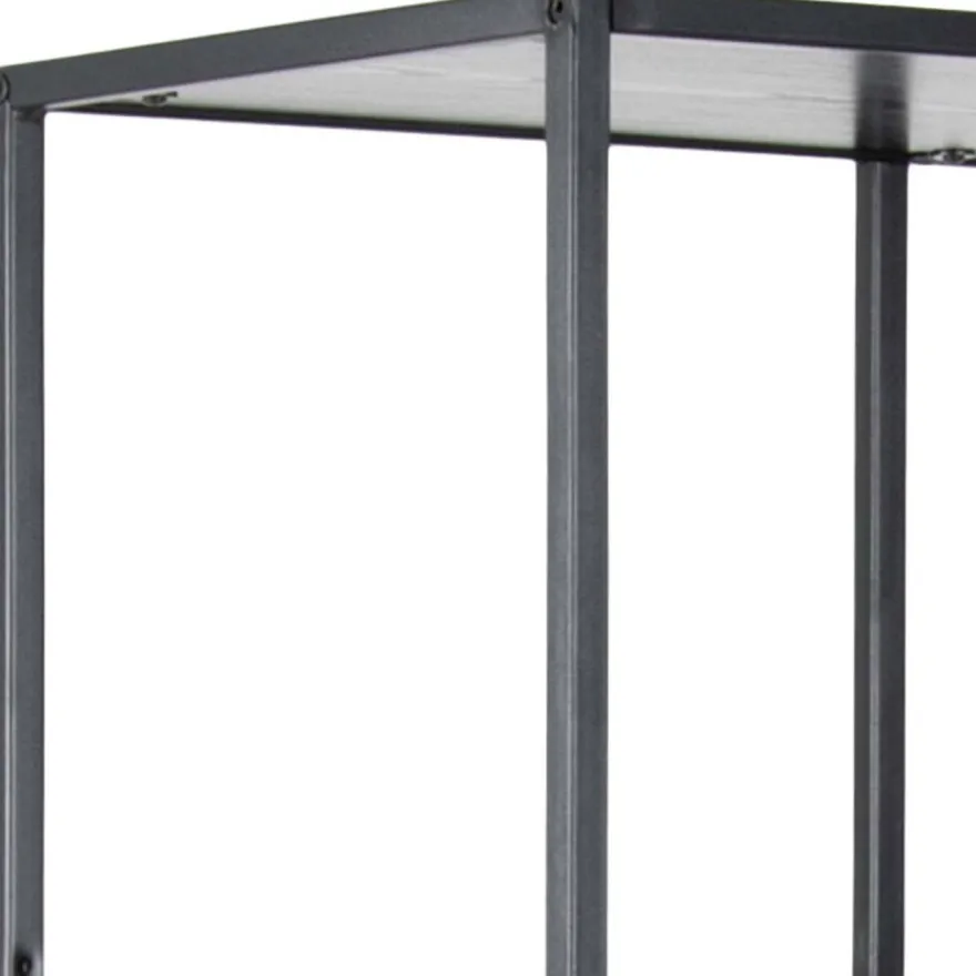 Kirjahylly Home4You SEAFORD 77x35xK185 cm, musta
