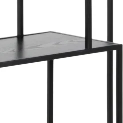 Kirjahylly Home4You SEAFORD 77x35xK185 cm, musta