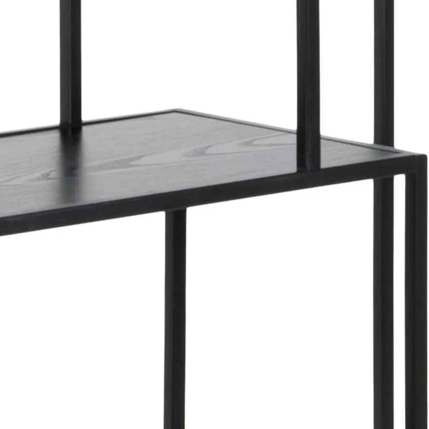 Kirjahylly Home4You SEAFORD 77x35xK185 cm, musta