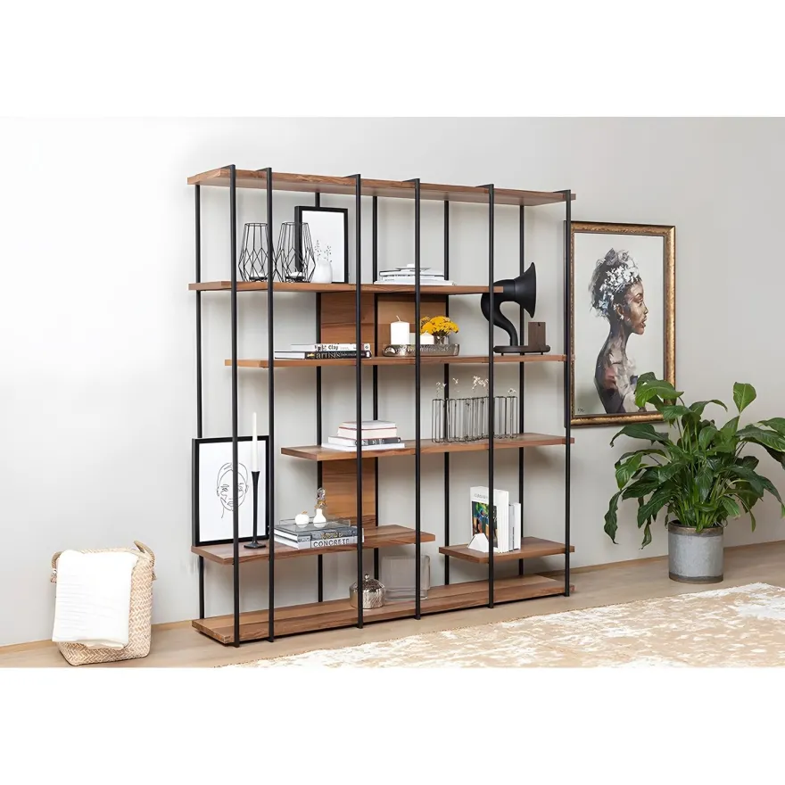 Kirjahylly Linento Furniture Cooper, pähkinäpuu