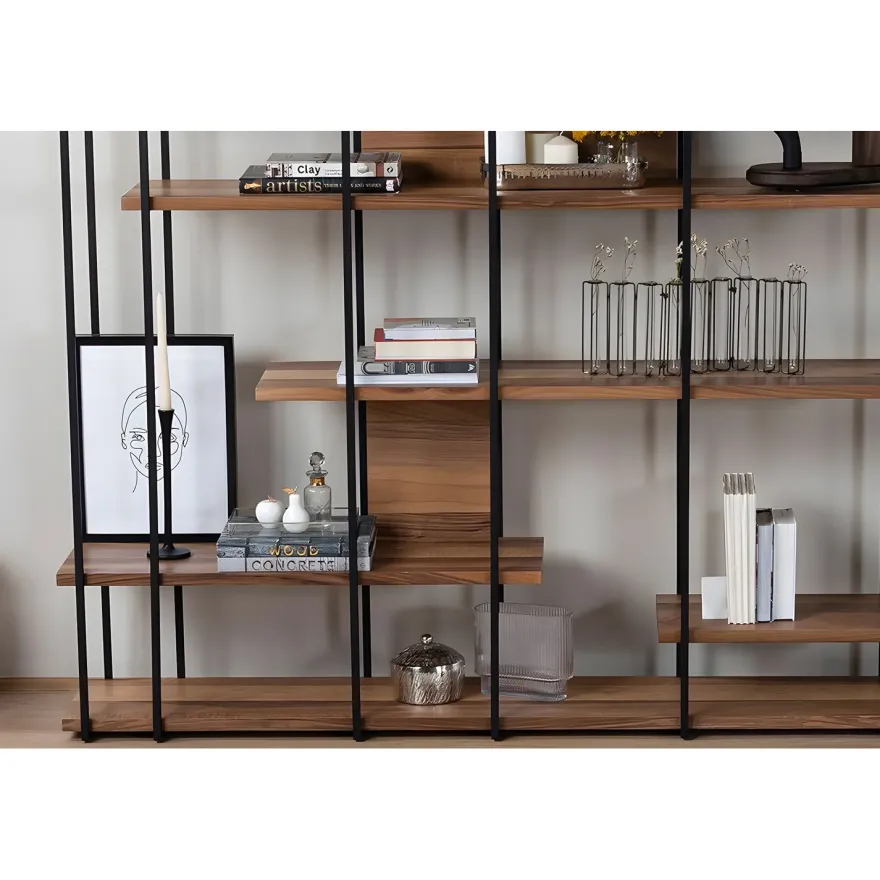 Kirjahylly Linento Furniture Cooper, pähkinäpuu