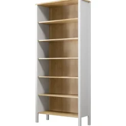 Kirjahylly Linento Furniture FRN-20068, 83x194cm, ruskea/valkoinen