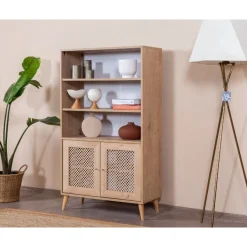 Kirjahylly Linento Furniture Goose 2, 90x158cm, ruskea/valkoinen