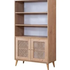 Kirjahylly Linento Furniture Goose 2, 90x158cm, ruskea/valkoinen