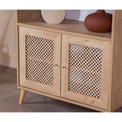 Kirjahylly Linento Furniture Goose 2, 90x158cm, ruskea/valkoinen