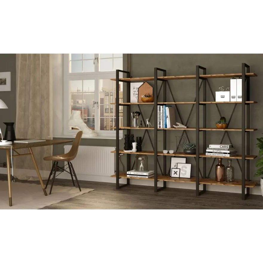 Kirjahylly Linento Furniture ML4, ruskea