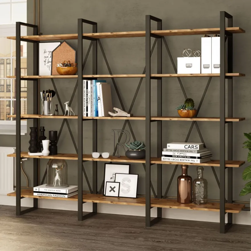Kirjahylly Linento Furniture ML4, ruskea