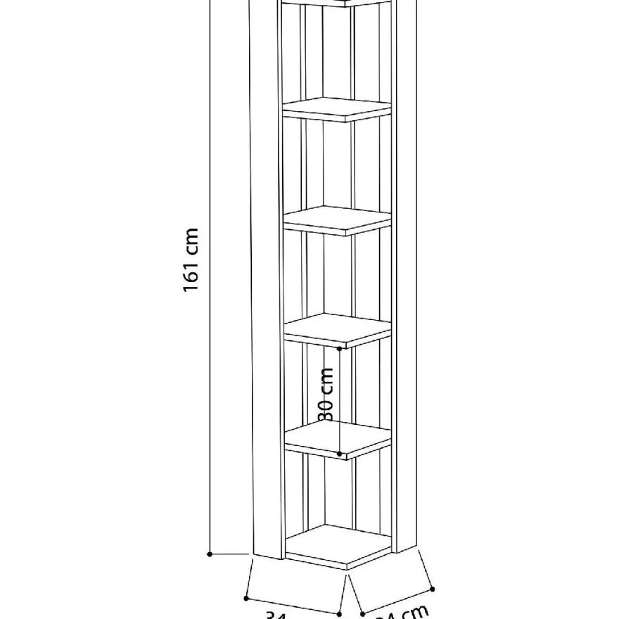 Kirjahylly Linento Furniture Nati, eri värejä