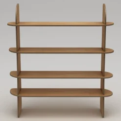 Kirjahylly Linento Furniture Scala 2, 150x160cm, puunruskea