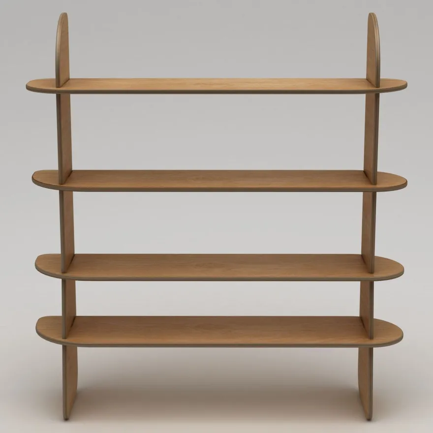 Kirjahylly Linento Furniture Scala 2, 150x160cm, puunruskea