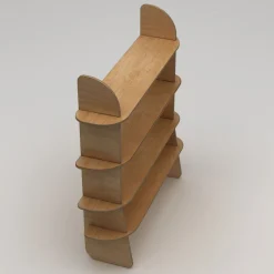 Kirjahylly Linento Furniture Scala 2, 150x160cm, puunruskea