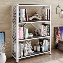 Kirjahylly Linento Furniture Shenna, valkoinen/musta