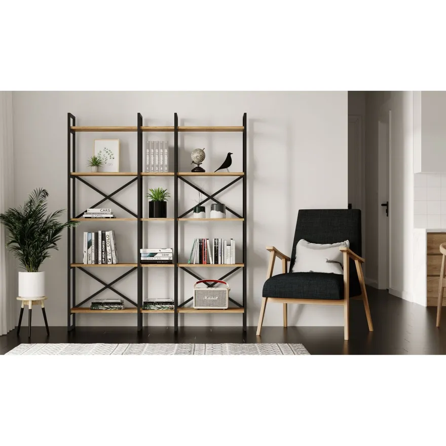 Kirjahylly Linento Furniture VG5, ruskea