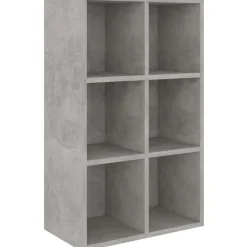 Kirjahylly/senkki betoninharmaa, 66x30x978 cm