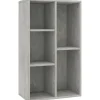 Kirjahylly/senkki betoninharmaa 45x25x80 cm lastulevy