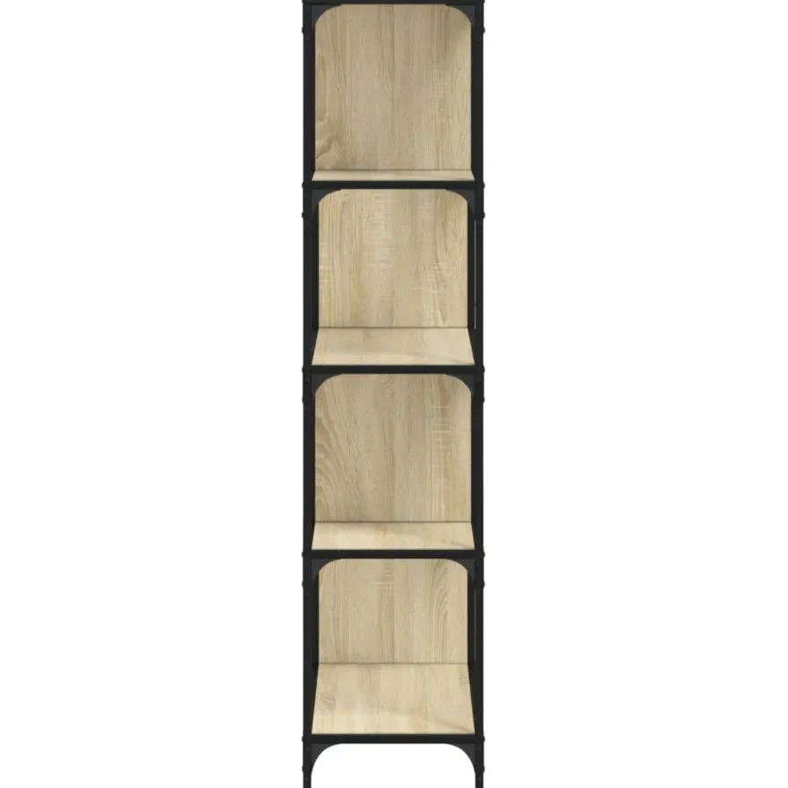 Kirjahylly 4 tasoa, 139x33,5x149 cm, tekninen puu, eri värejä (33021)