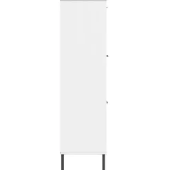 Kirjakaappi Oslo 90x35x128,5cm, metallijalat, täyspuu, eri värejä