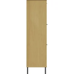 Kirjakaappi Oslo 90x35x128,5cm, metallijalat, täyspuu, eri värejä