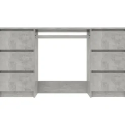 Kirjoituspöytä betoninharmaa 140x50x77 cm lastulevy