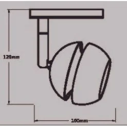 Kiskovalaisin FocusLight Comet XTKR-adapterilla, Ø12cm, 50W, valkoinen