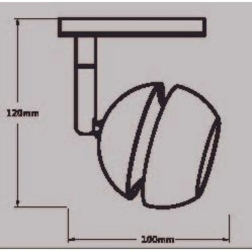 Kiskovalaisin FocusLight Comet XTKR-adapterilla, Ø12cm, 50W, valkoinen