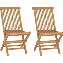 Kokoontaitettavat puutarhatuolit, 2 kpl, 47x60x89 cm, tiikki