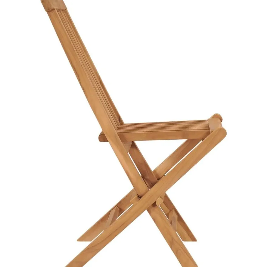 Kokoontaitettavat puutarhatuolit, 2 kpl, 47x60x89 cm, tiikki